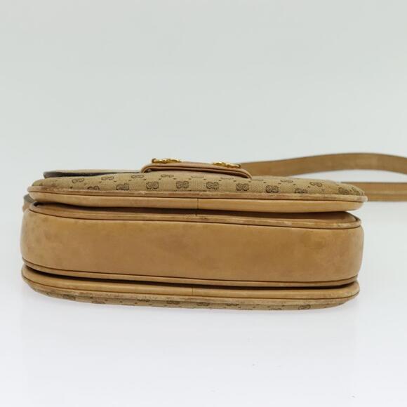 GUCCI Micro GG Canvas Shoulder Bag Beige Gold - Picture 9 of 16